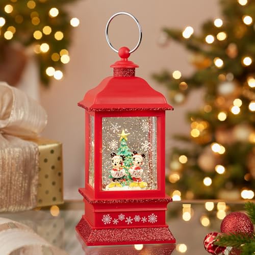 Disney Kurt Adler 9-Inch Battery-Operated Mickey and Minnie Spinning Musical Light-Up Lantern