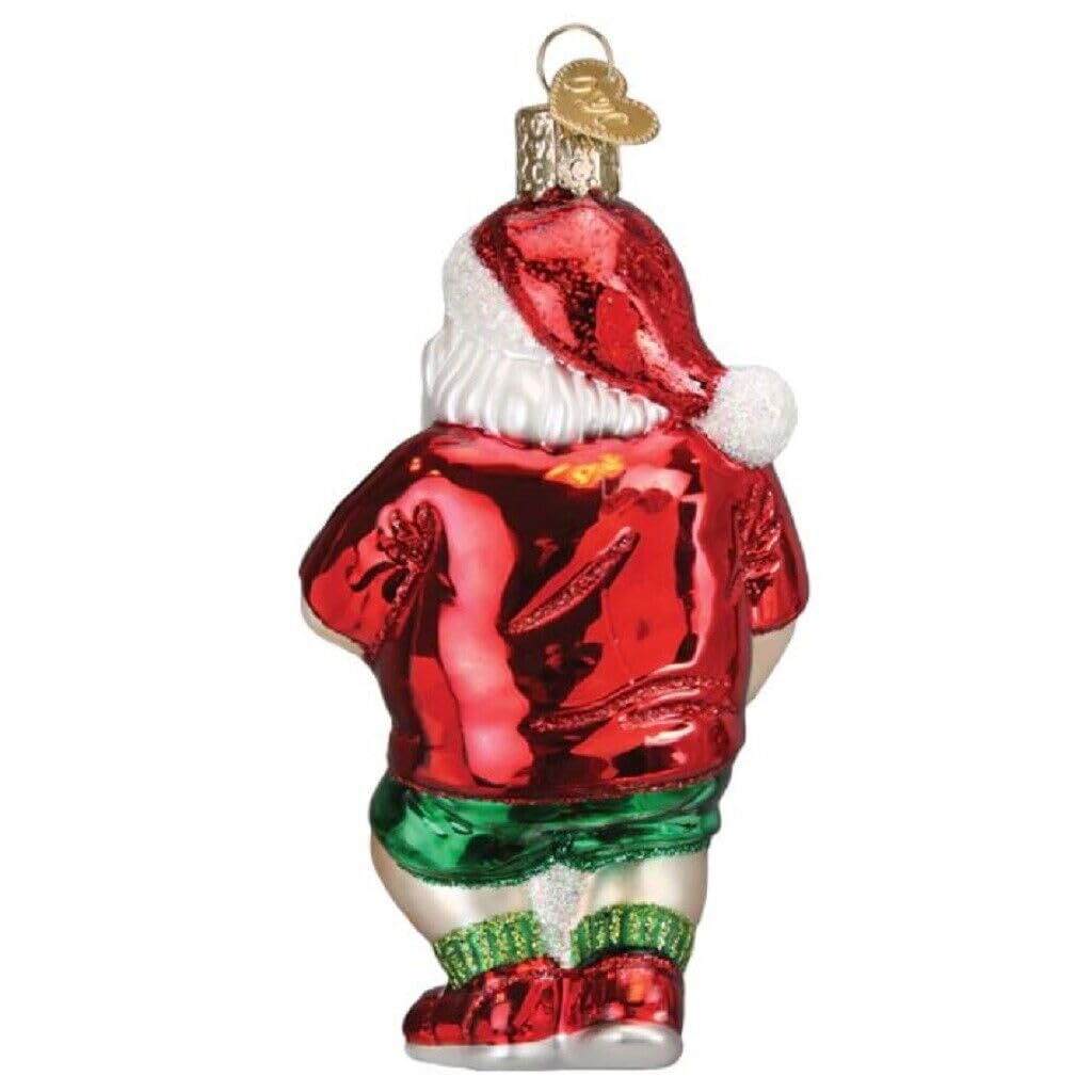 Old World Christmas Pickleball Santa Glass Blown Ornamnet for Christmas Tree