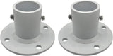 Poolzilla Deck Anchor Flange, High Grade Cast Aluminum in Matte White, Diameter: 1 7/8"
