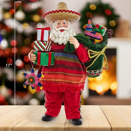 Kurt S. Adler 11-Inch Fabriché Musical Mexican Santa