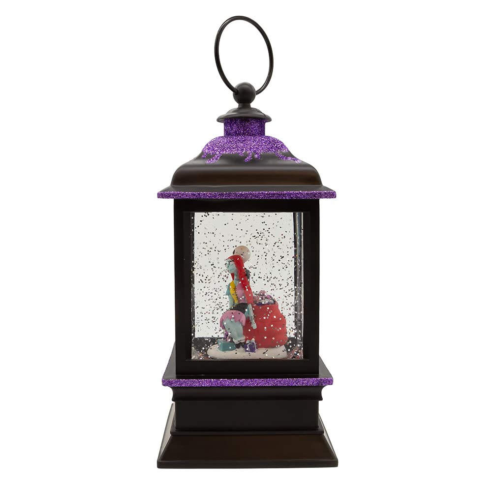 Disney Kurt Adler 9-Inch Battery-Operated Nightmare Before Christmas Jack and Sally Spinning Musical Light-Up Lantern