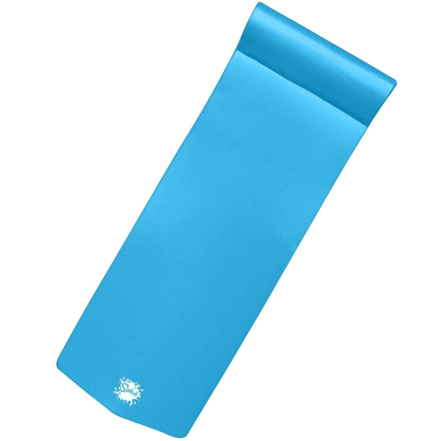 TRC Recreation, 2022 Splash Pool Foam Raft Lounger with Pillow Headrest, Comfortable Luxury Float for Swimming Pools and Lakes - 70’’ Length x 26’’ Width x 1.25’’ Thick, Marina Blue (1)
