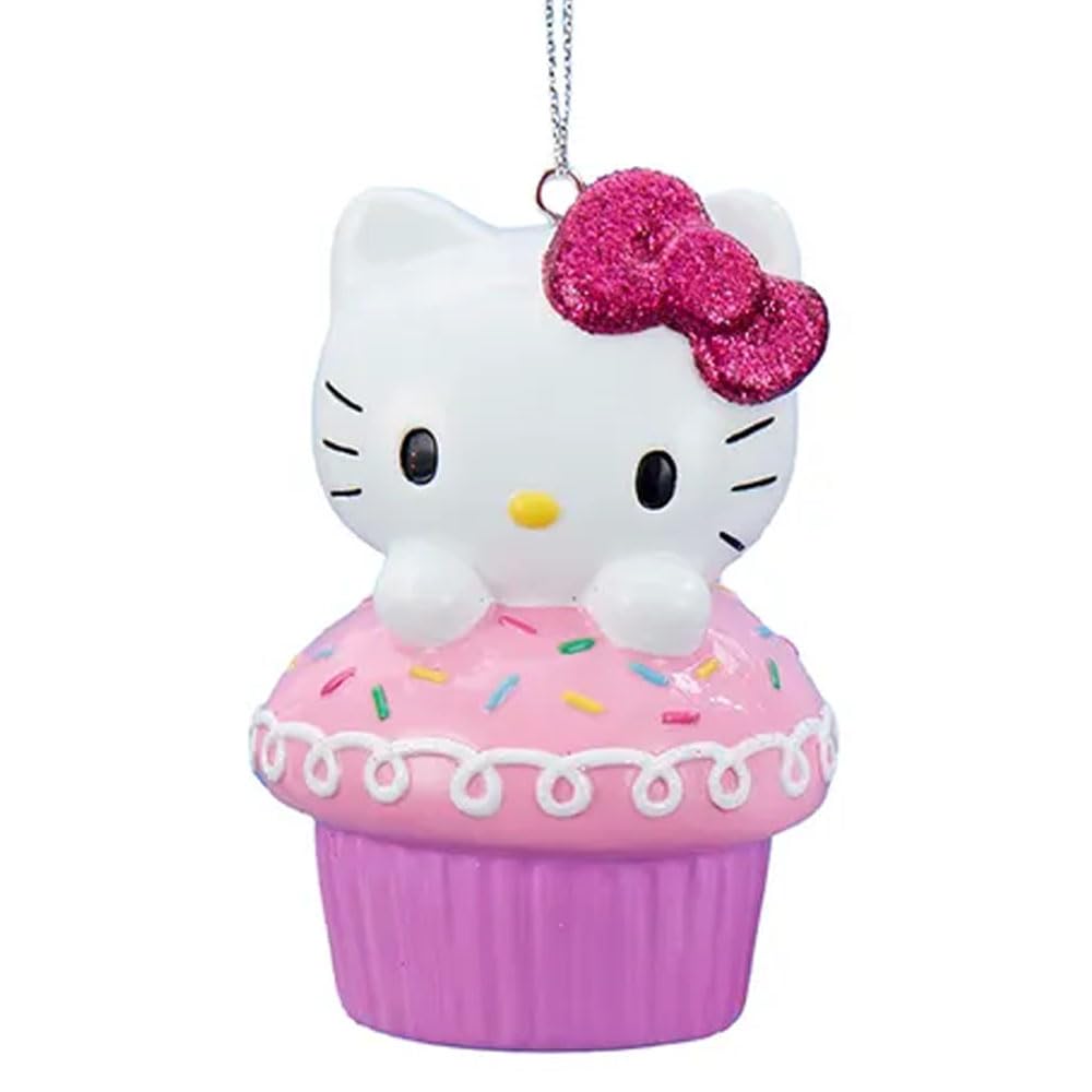 Hello Kitty Christmas Ornaments Officially Licensed Cupcake Surprise Christmas Tree Decorations 2 Piece Set