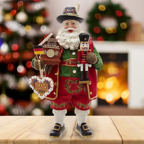 Kurt S. Adler 11-Inch Fabrich‚ Musical German Santa, Multi