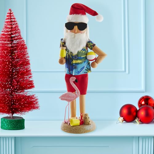 Kurt S. Adler Wooden Beach Santa Nutcracker, 15.5-Inch, Multi-Colored