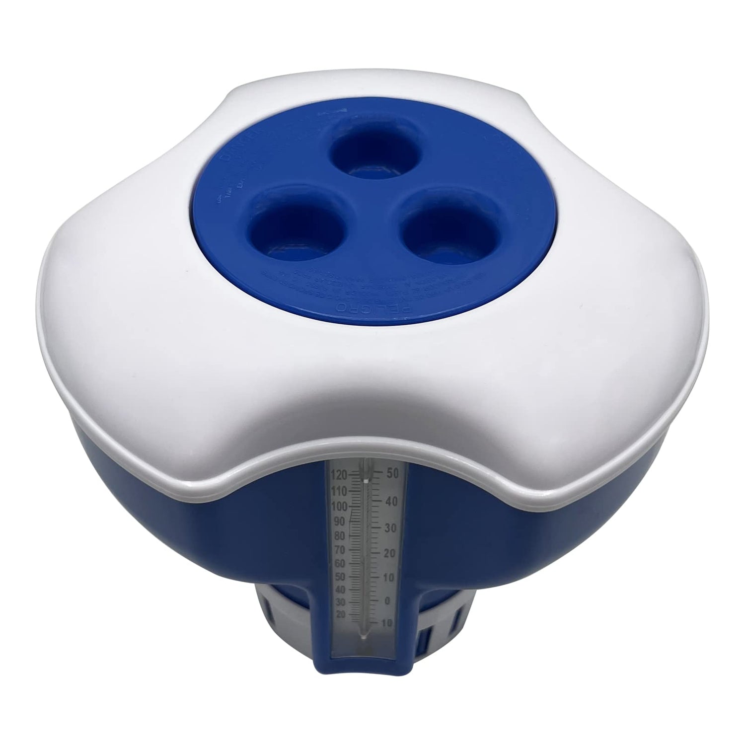 Poolzilla Chlorine Feeder with Built-in Thermometer | Adjustable Collar | Holds Chlorine Tablets up to 3”