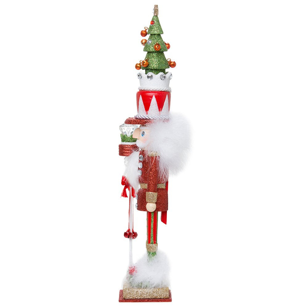 Kurt Adler Hollywood Tree Hat Nutcracker, 15-Inch, Red and Green