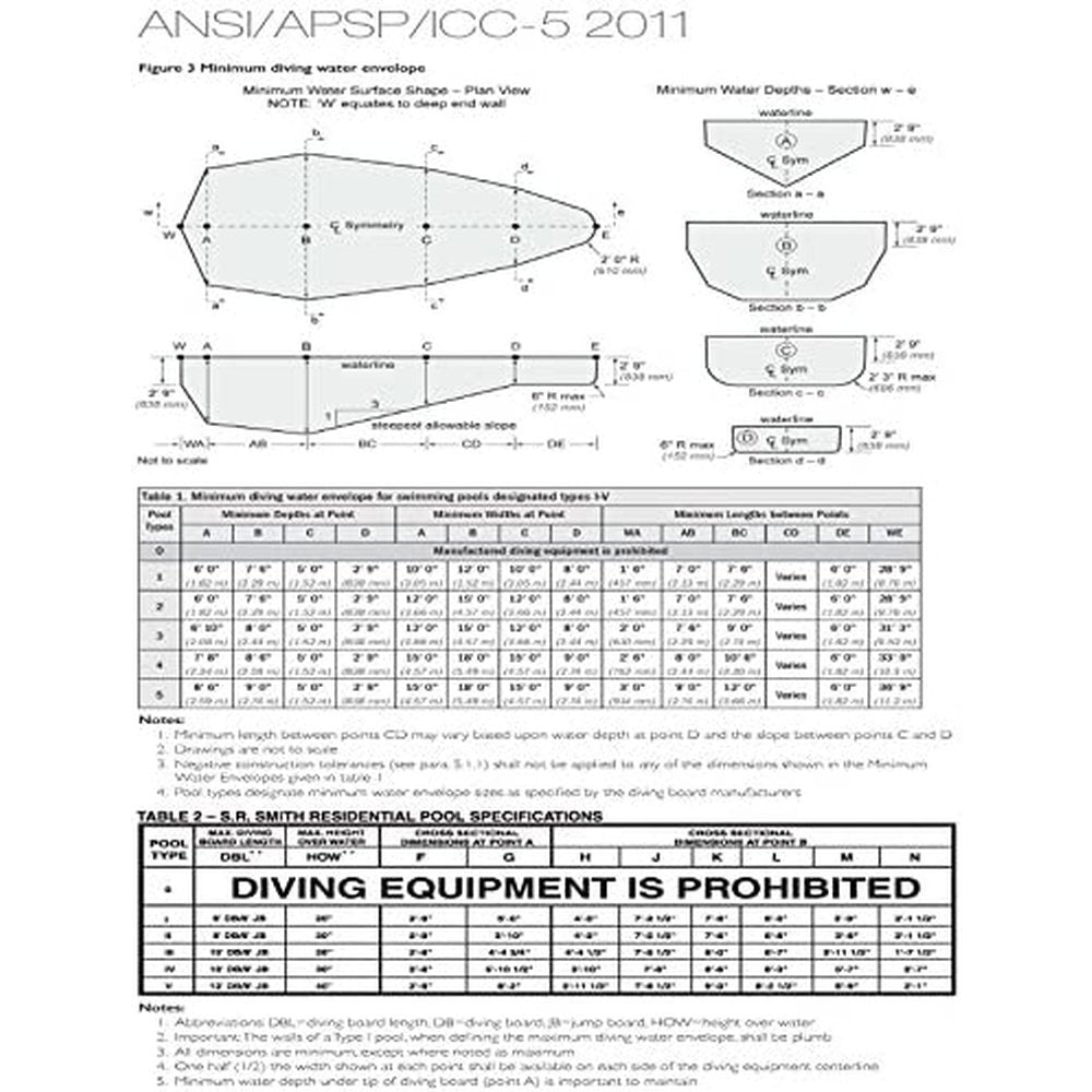 S.R. Smith 66-209-576S2G Diving Board, 6-Foot, Radiant White with Gray TrueTread