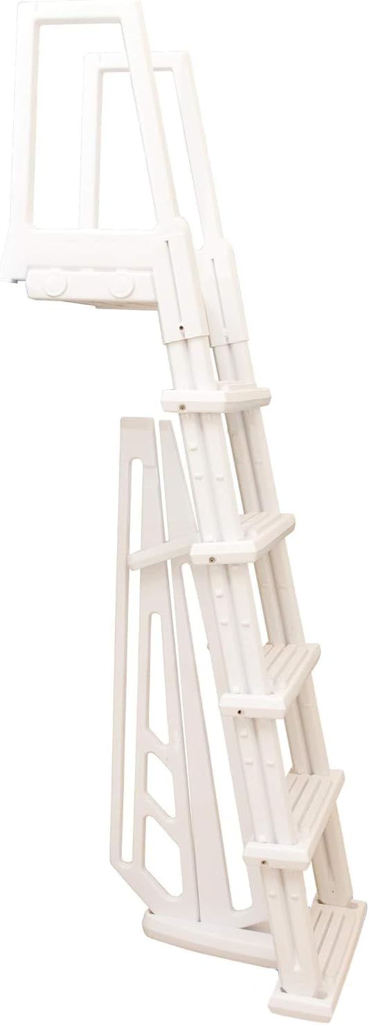 Poolzilla Pool Step Ladder for Above Ground Pools - Deck Mounted Ladder w/Wide Non Skid Platform - for 48โโ to 54โโ in. Above Ground Pools