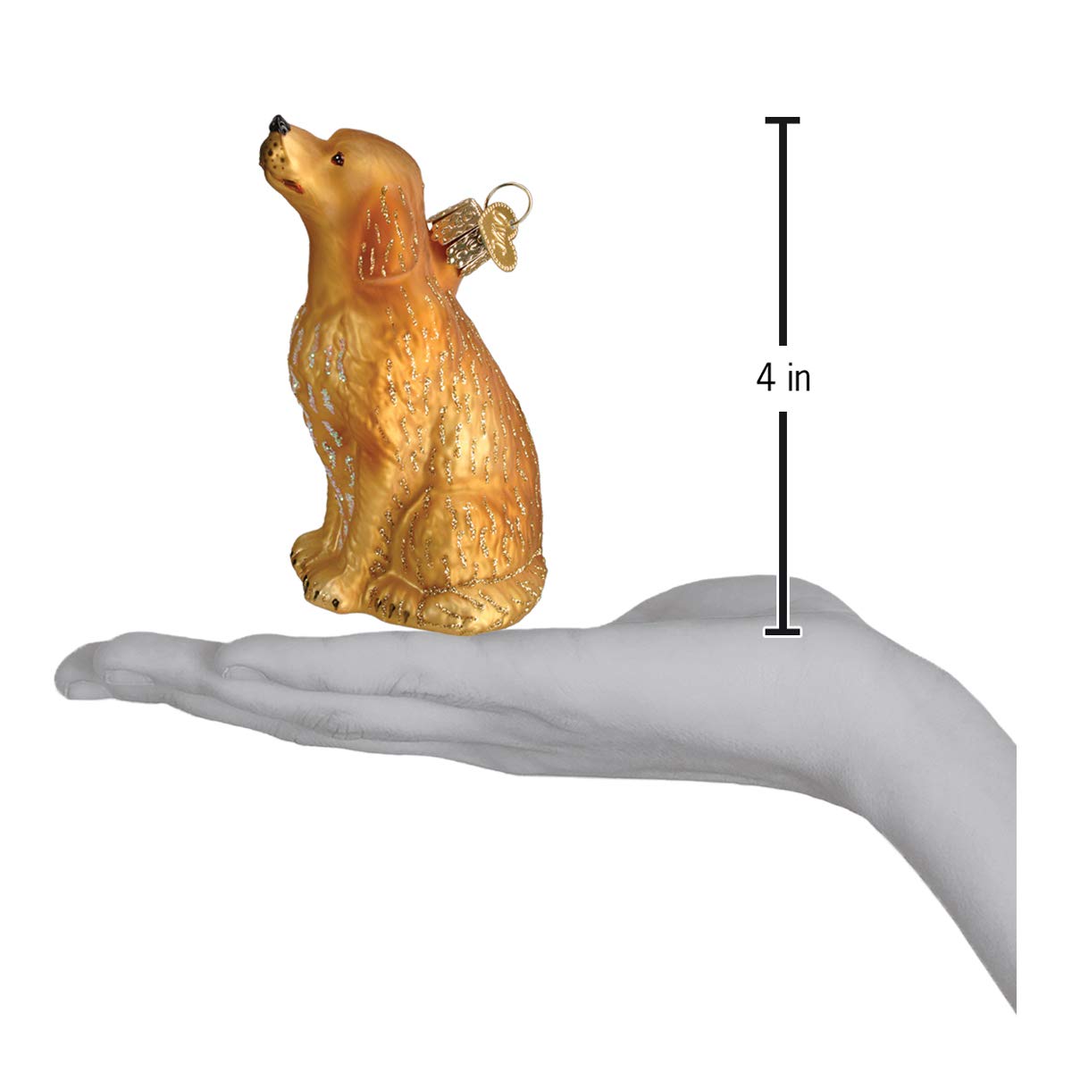 Old World Christmas Border Collie Glass Blown Ornament for Christmas Tree, Handcrafted Holiday Decoration, Dog Collection