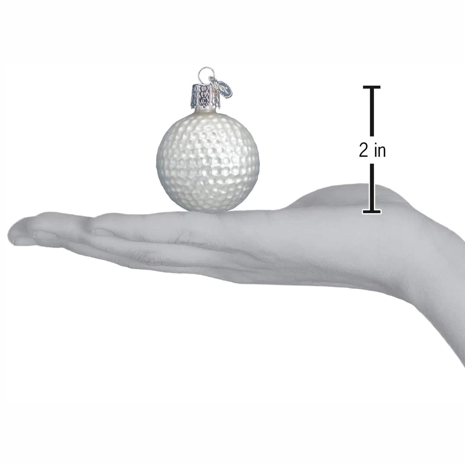 Old World Christmas Golf Ball Glass Blown Ornament for Christmas Tree, Handcrafted Holiday Decoration, Sport Collection