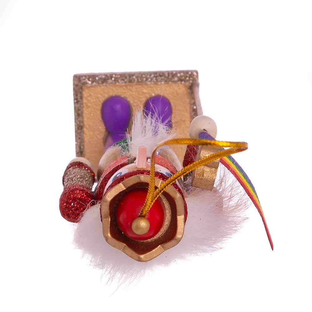 6-Inch Wooden Gay Pride Nutcracker Ornament, Multi-colored