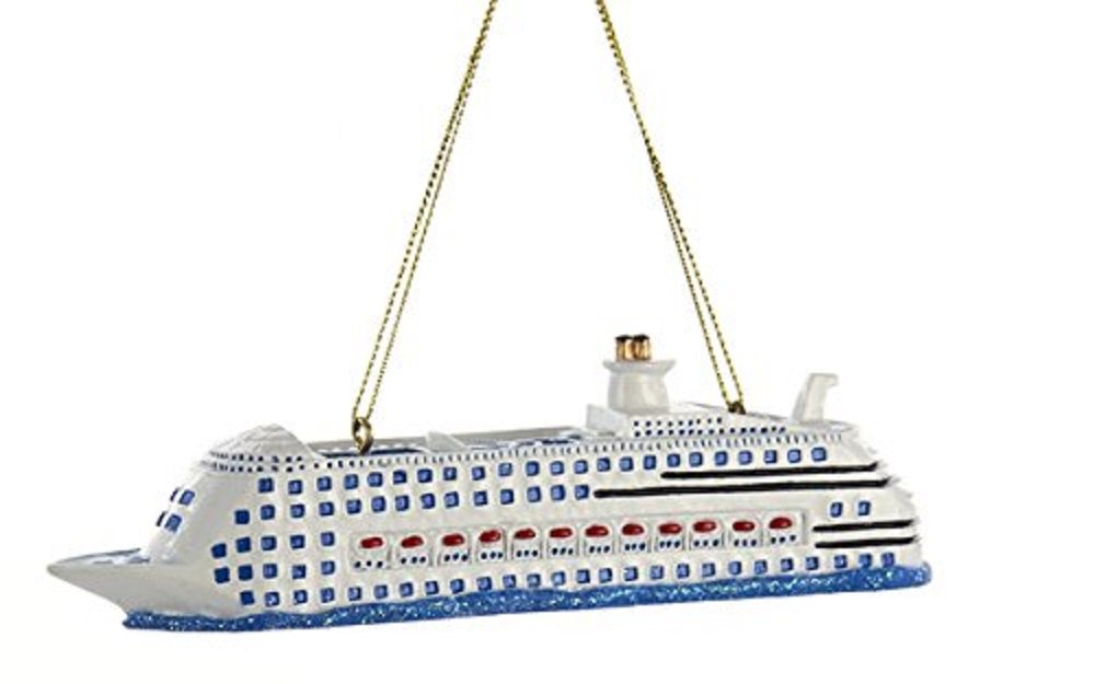Kurt Adler Cruise Ship Christmas Ornament