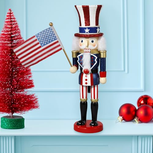 Hollywood Kurt Adler 15-Inch Wooden Uncle Sam Nutcracker