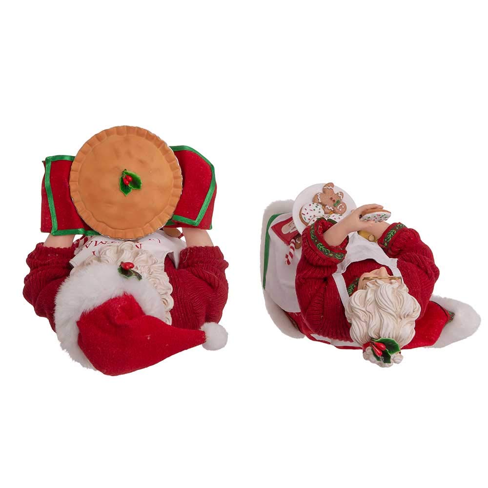 Kurt S. Adler 10.5-Inch Fabriché Mr. and Mrs. Santa, 2-Piece Set