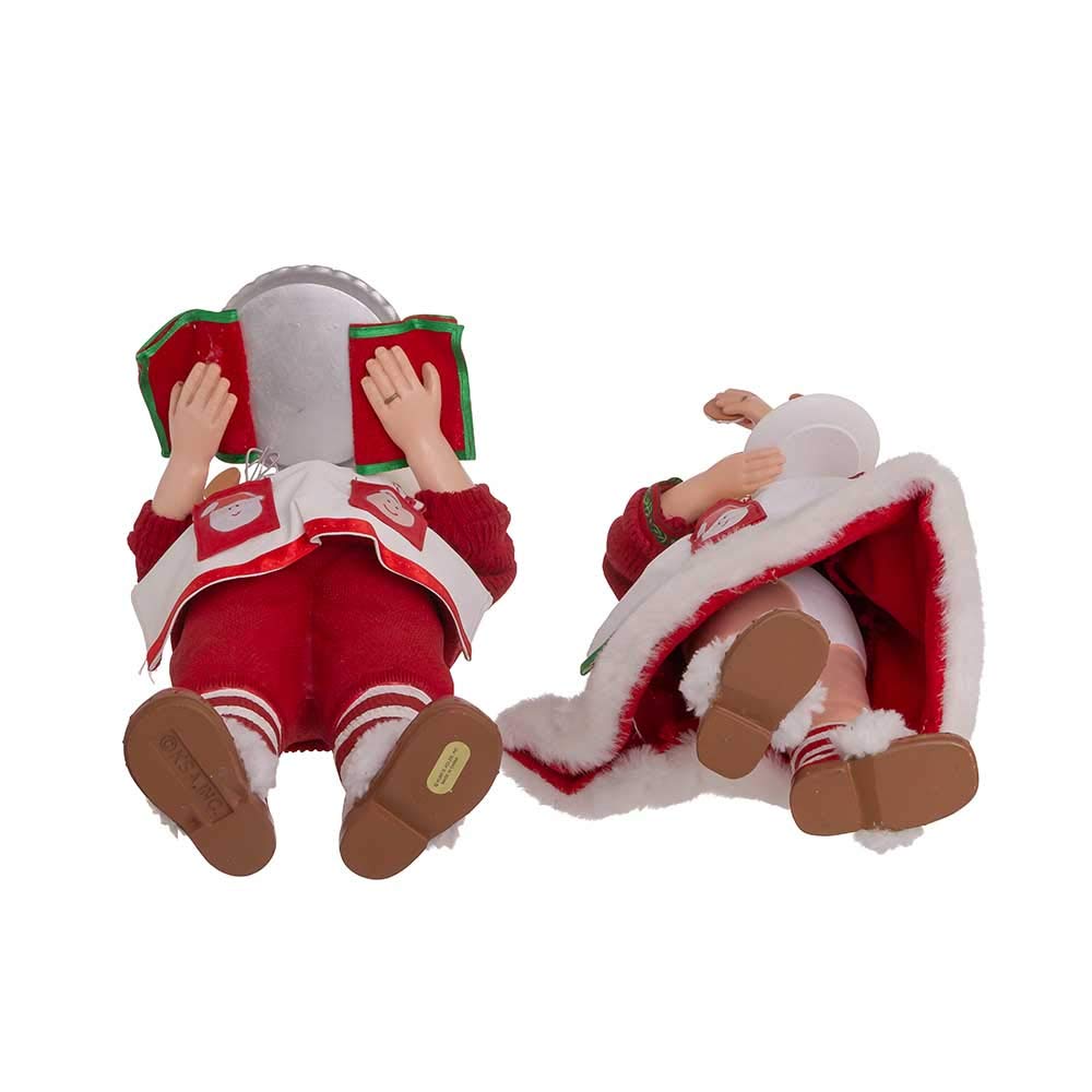 Kurt S. Adler 10.5-Inch Fabriché Mr. and Mrs. Santa, 2-Piece Set