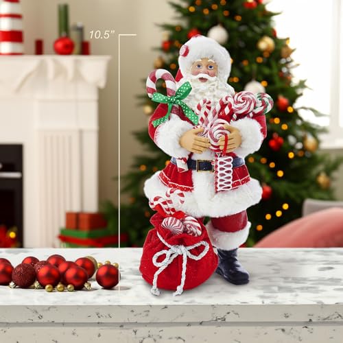 Kurt S. Adler, Inc. C7493 Kurt Adler 10.5" Santa with Candy & Sack Figure