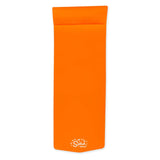 TRC Recreation Splash 1.25 Inch Thick Foam Swimming Pool Float Mat Large Adult Lounger with Built-in Roll Pillow, Sunset Orange