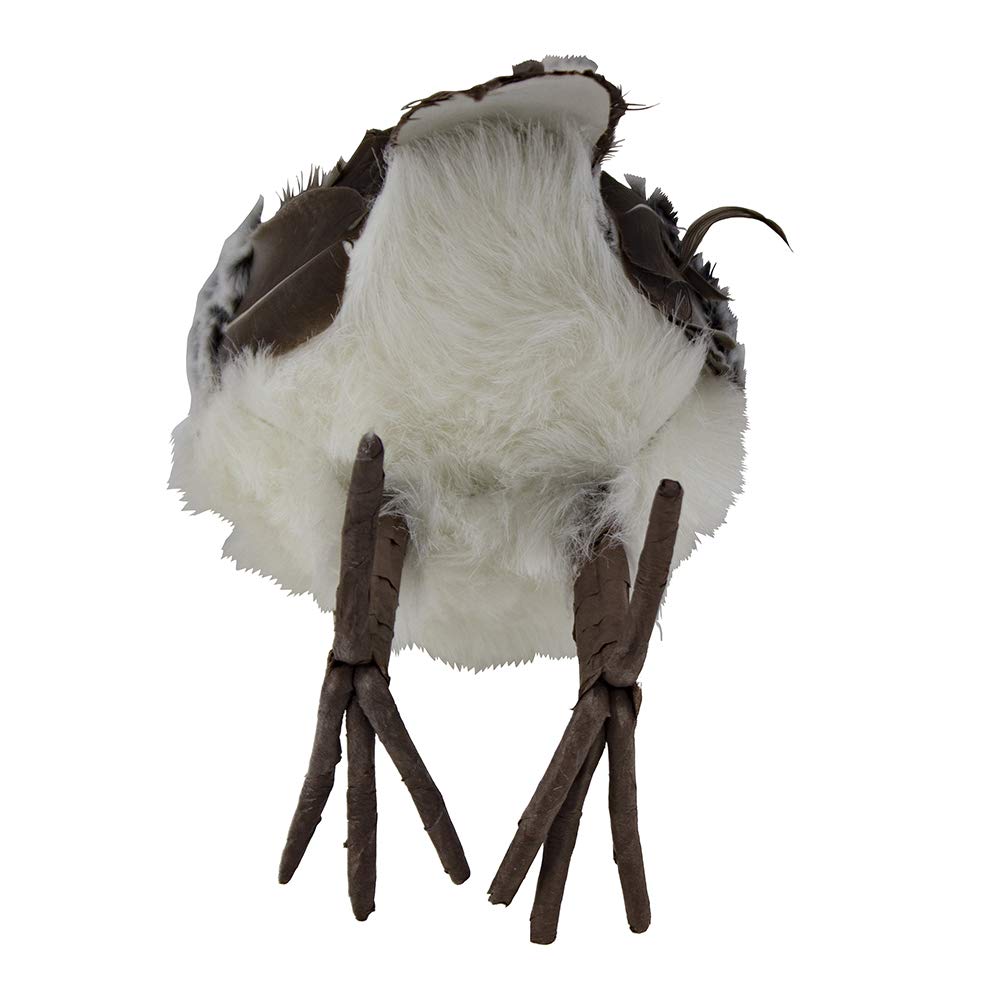 Kurt Adler Owl, 10-Inch, Gray/White