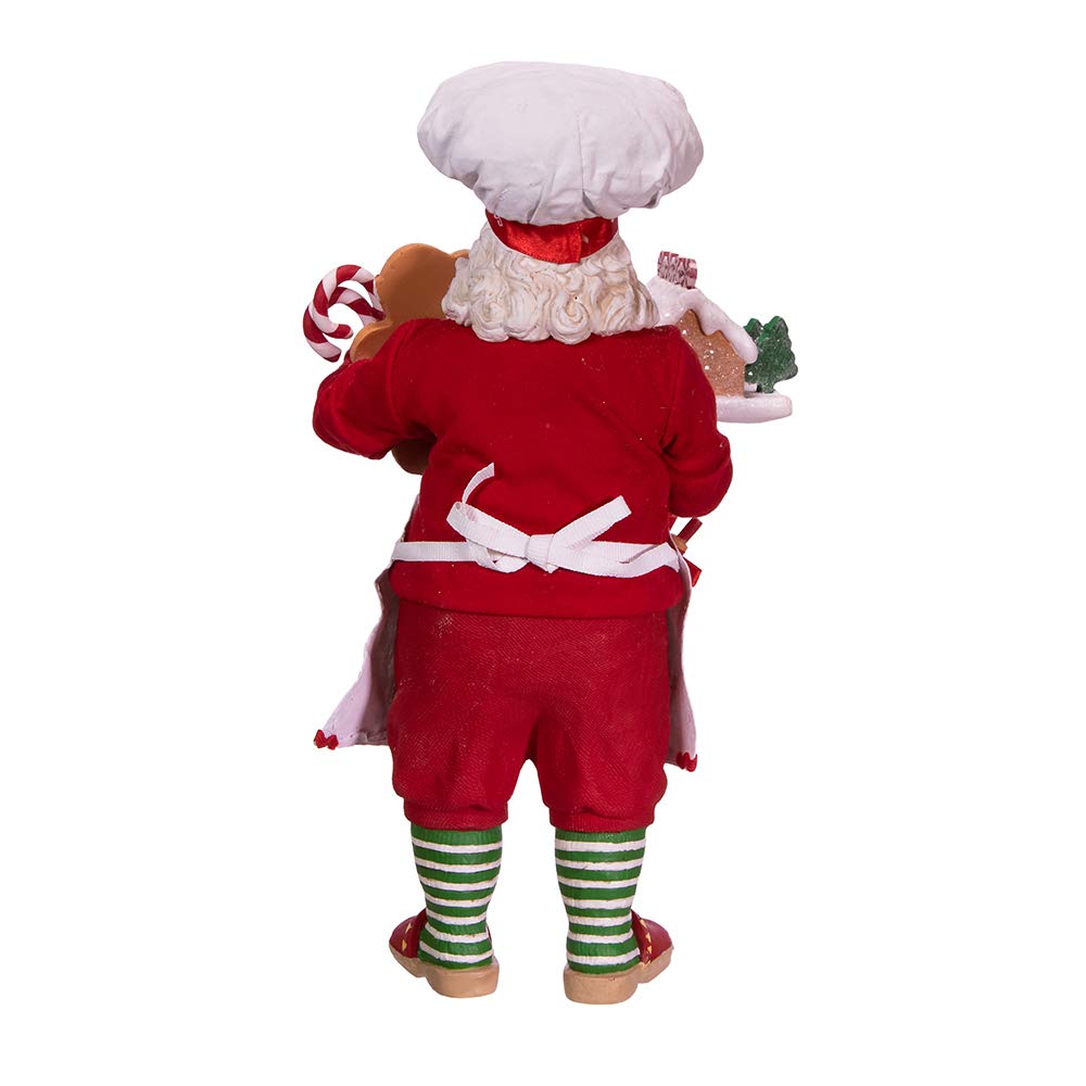 Kurt S. Adler 10.5-Inch Fabriché Gingerbread Chef Santa