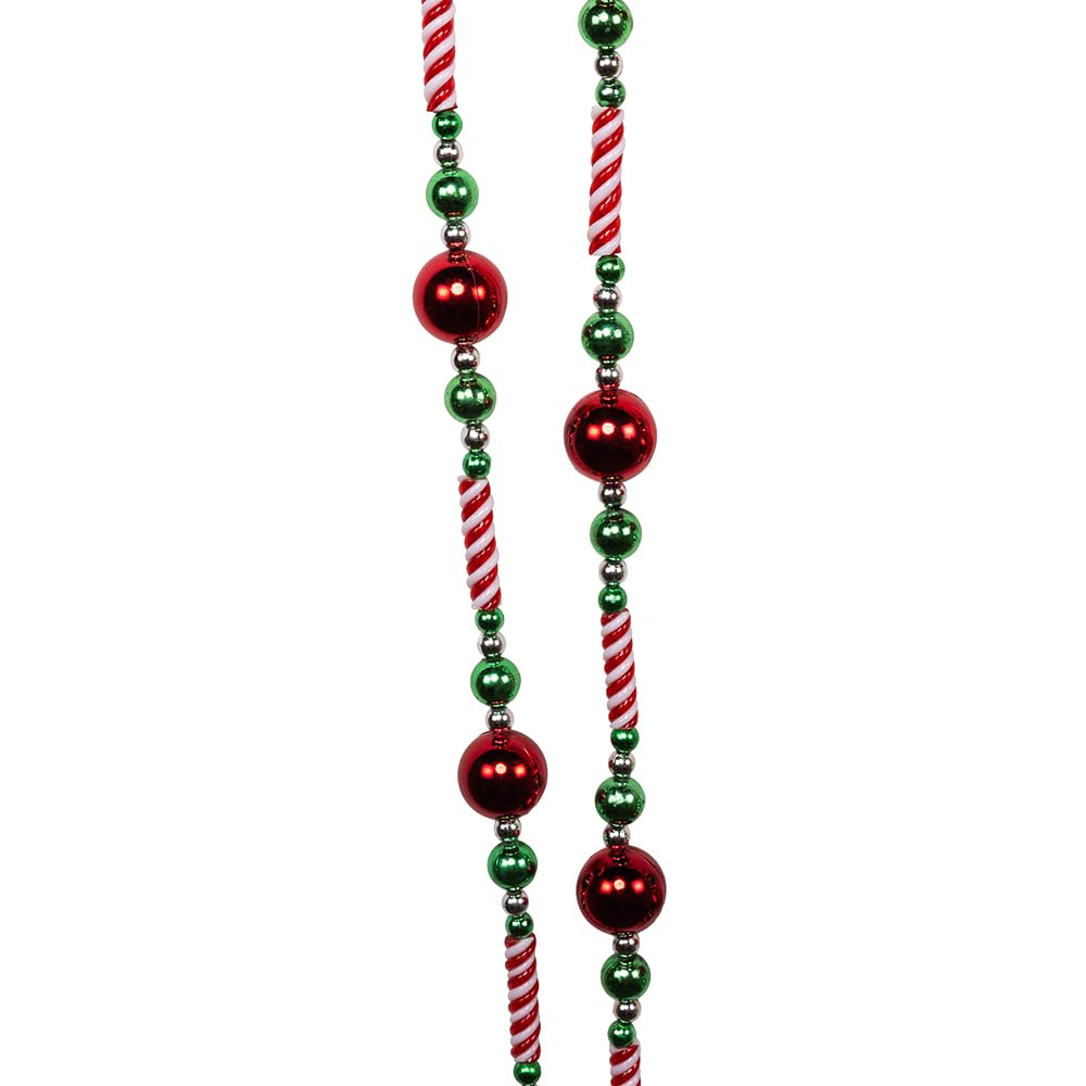 Kurt Adler 8 Foot Candy Bead Garland with Red Balls