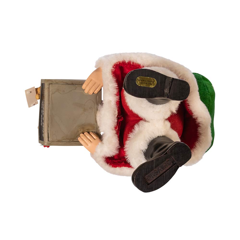 Kurt Adler 10.5-Inch Fabrich‚? Adopt-a-Pet Santa with Dog, 2 Piece Set