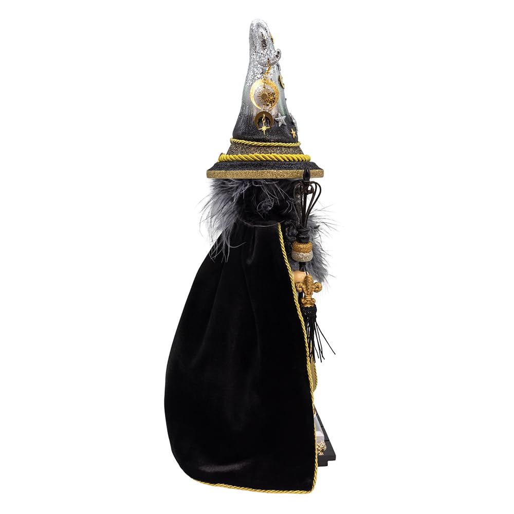Kurt S. Adler 18 Inch Hollywood Black and Gold Wizard Nutcracker