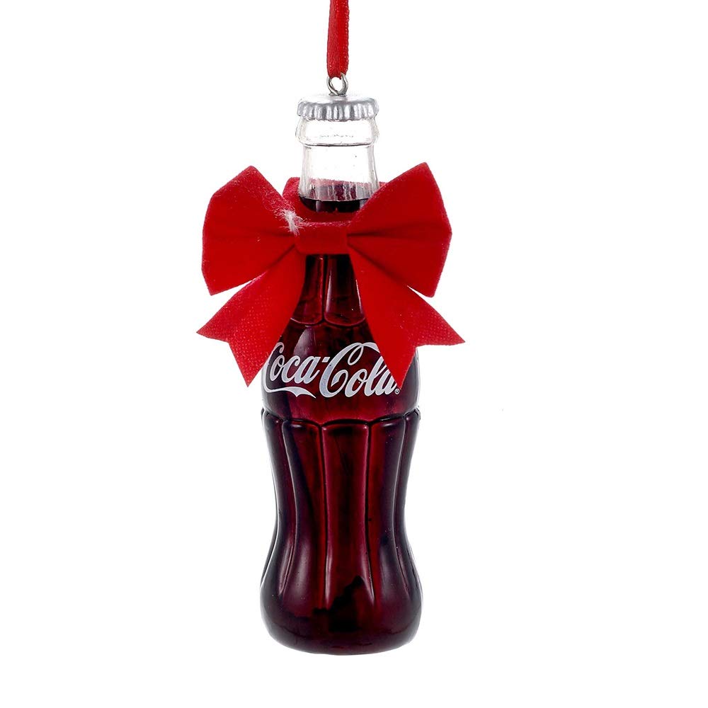 4.5" Coca-Cola Bottle with Gift Tag Christmas Ornament