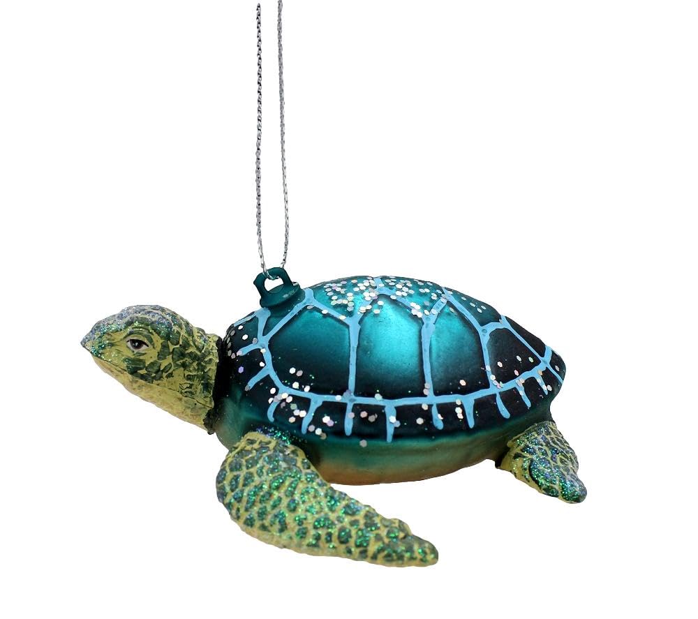 Kurt Adler Glass Sea Turtle Ornament
