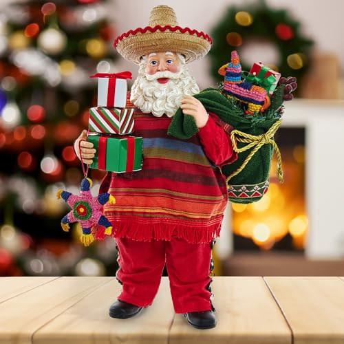 Kurt S. Adler 11-Inch Fabriché Musical Mexican Santa