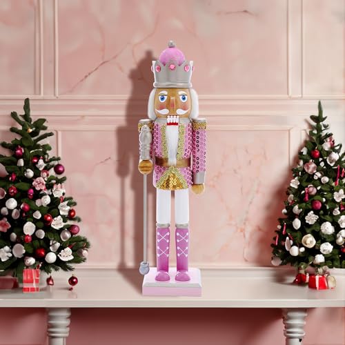 Kurt S. Adler Kurt Adler 15-Inch Pink Nutcracker, Multi