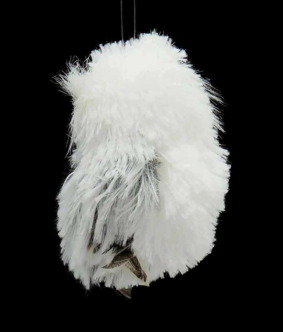Kurt Adler 5.1in Silver Hanging Owl Christmas Ornament,Acrylic, 2 Assorted