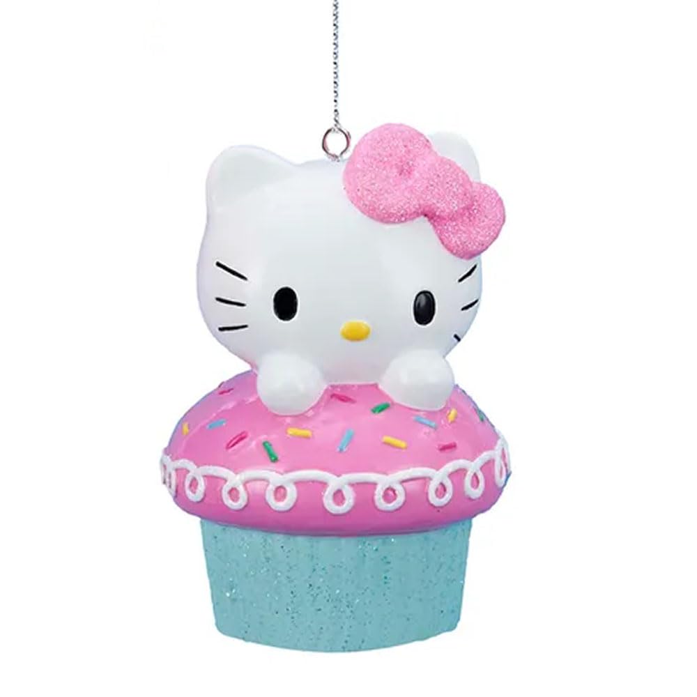 Hello Kitty Christmas Ornaments Officially Licensed Cupcake Surprise Christmas Tree Decorations 2 Piece Set