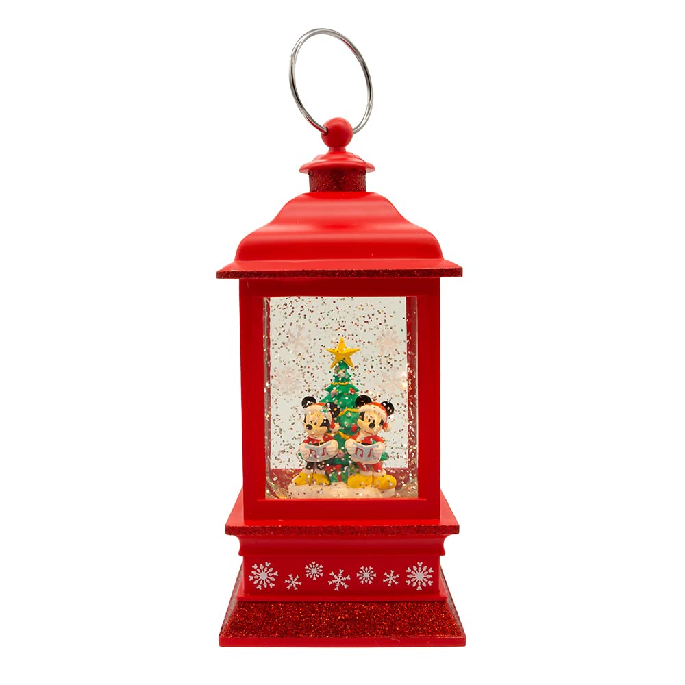 Disney Kurt Adler 9-Inch Battery-Operated Mickey and Minnie Spinning Musical Light-Up Lantern