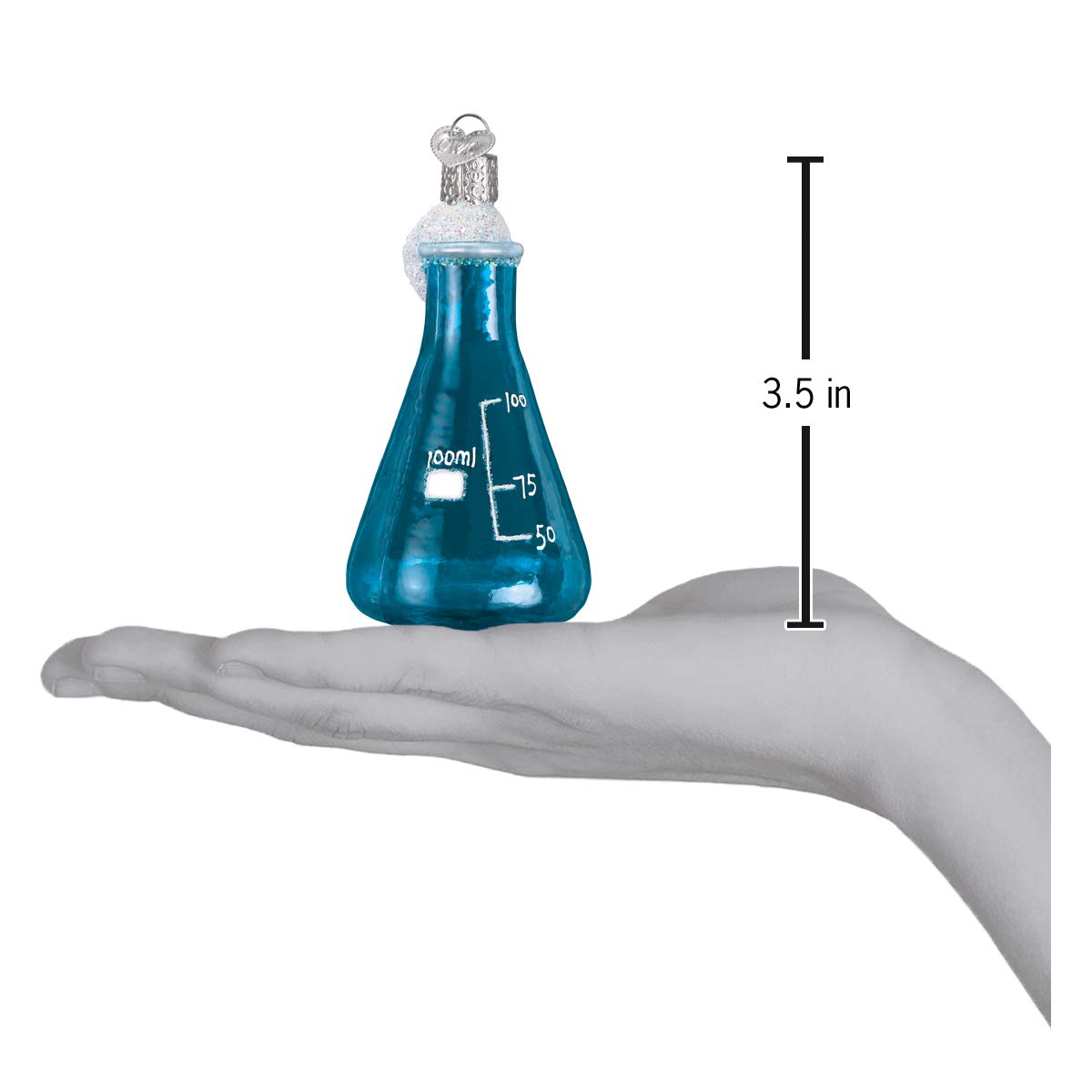 Old World Christmas Science Beaker Glass Blown Ornament for Christmas Tree