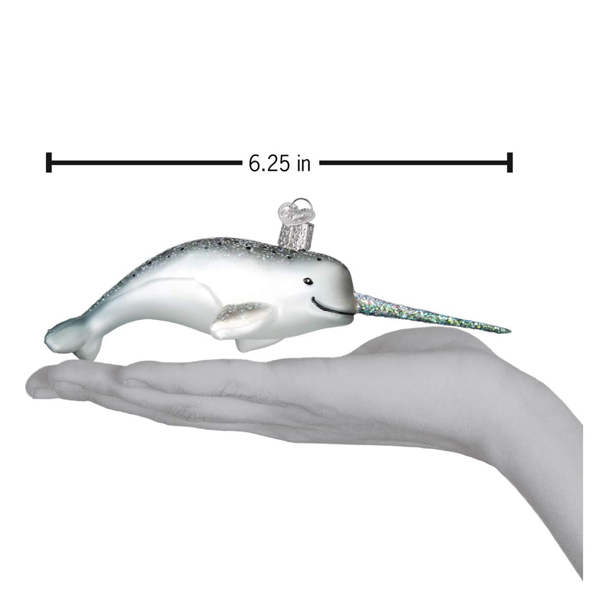 Old World Christmas NARWHAL Ornament, Multi 2x6