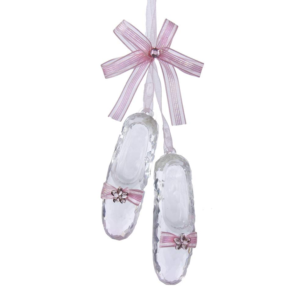 Kurt S. Adler YAMD1345 Acrylic Ballet Shoes Ornament, 6