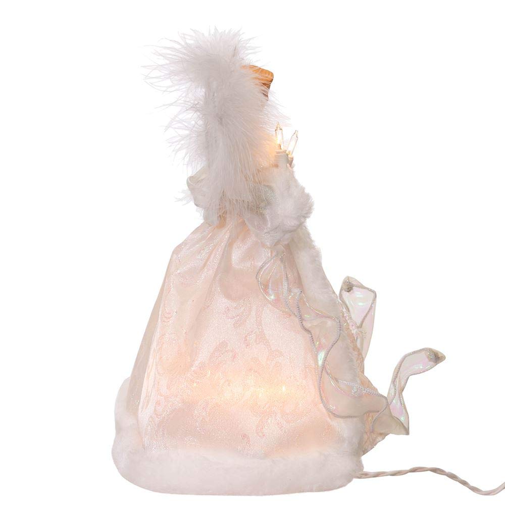 Kurt S. Adler 10-Inch UL 10-Light White Angel Treetop
