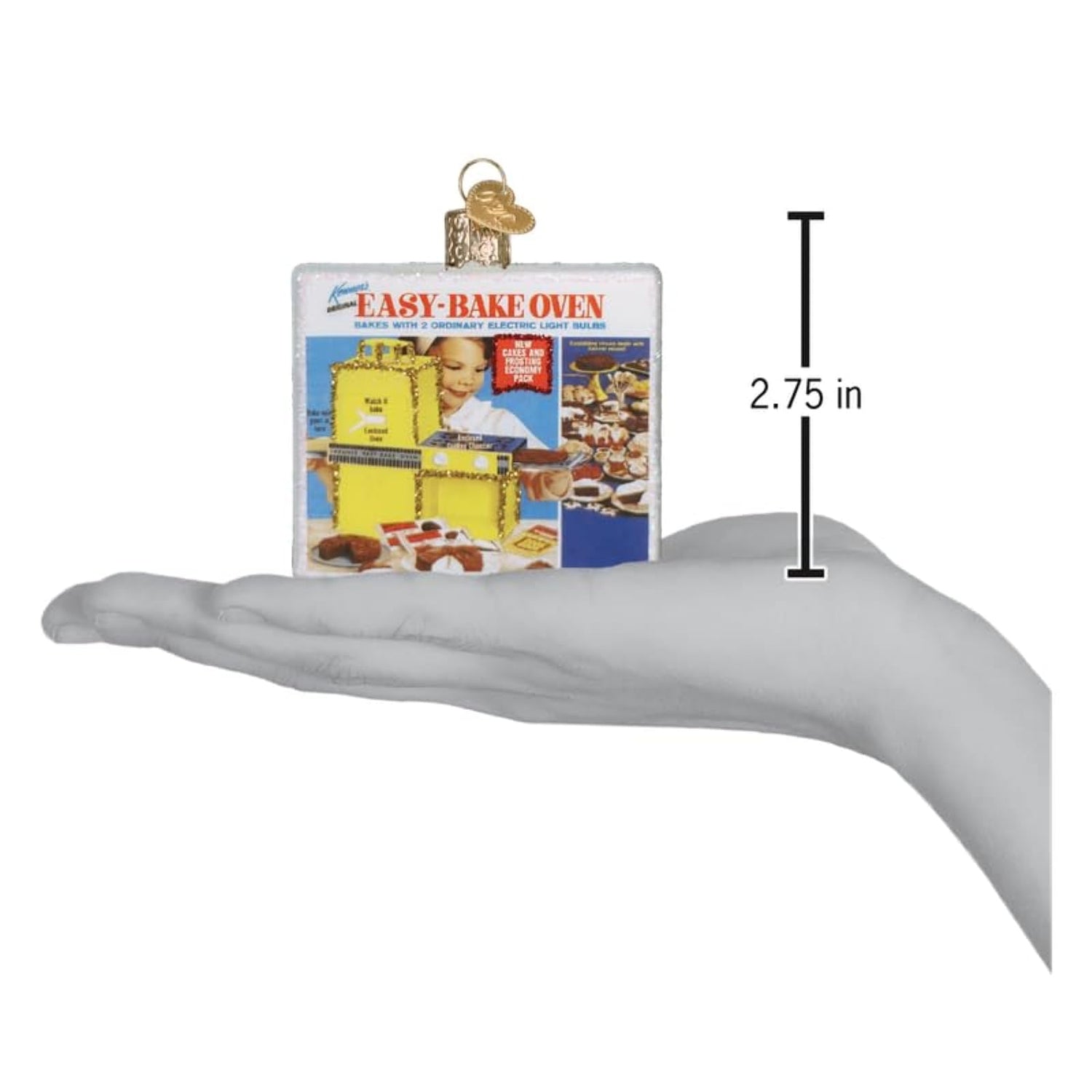 Old World Christmas Easy-Bake Oven Glass Blown Ornament for Christmas Tree, Handcrafted Holiday Decoration, Children's Toy Collection