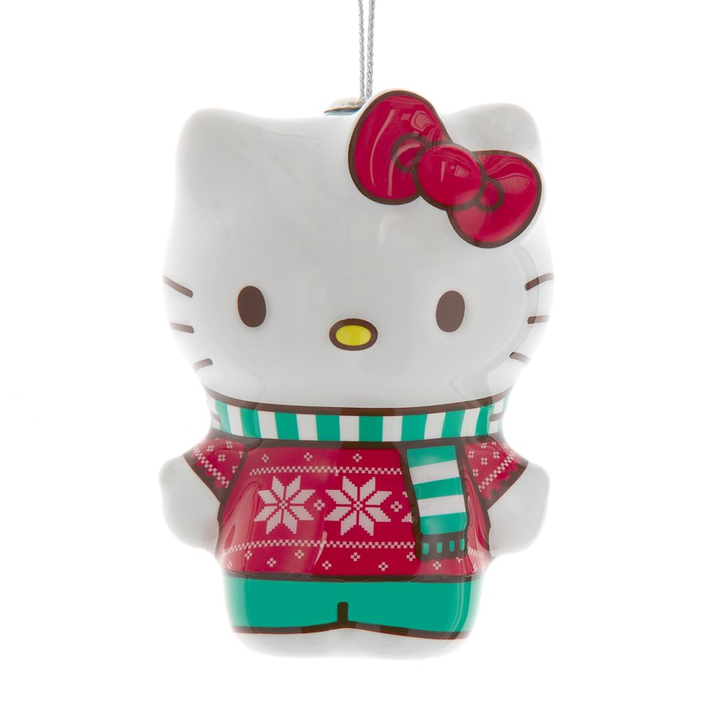 Kurt Adler 3.23 Inch Hello Kitty Decoupage Ornament