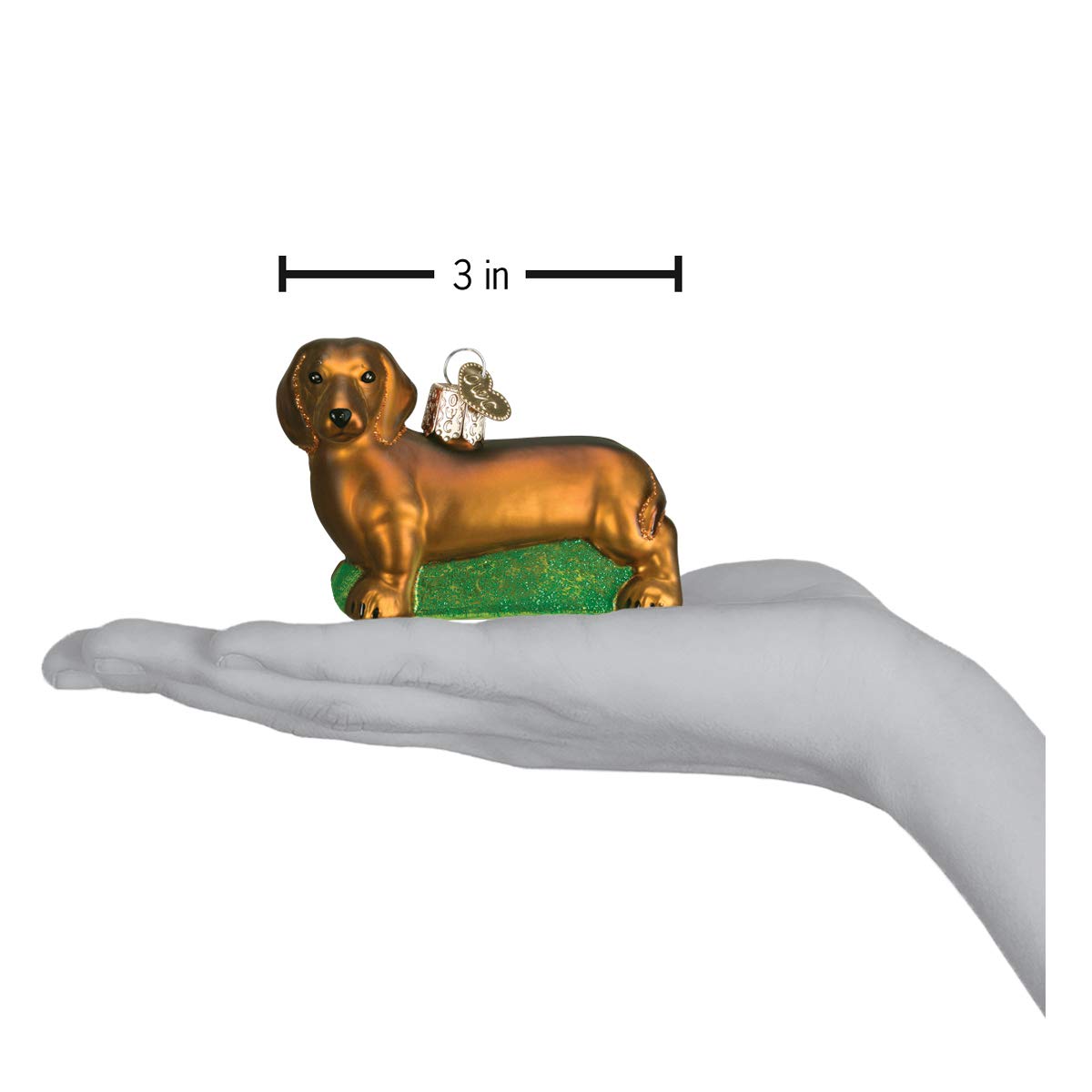 Old World Christmas Jack Russell Terrier Glass Blown Ornament for Christmas Tree, Handcrafted Holiday Decoration, Dog Collection