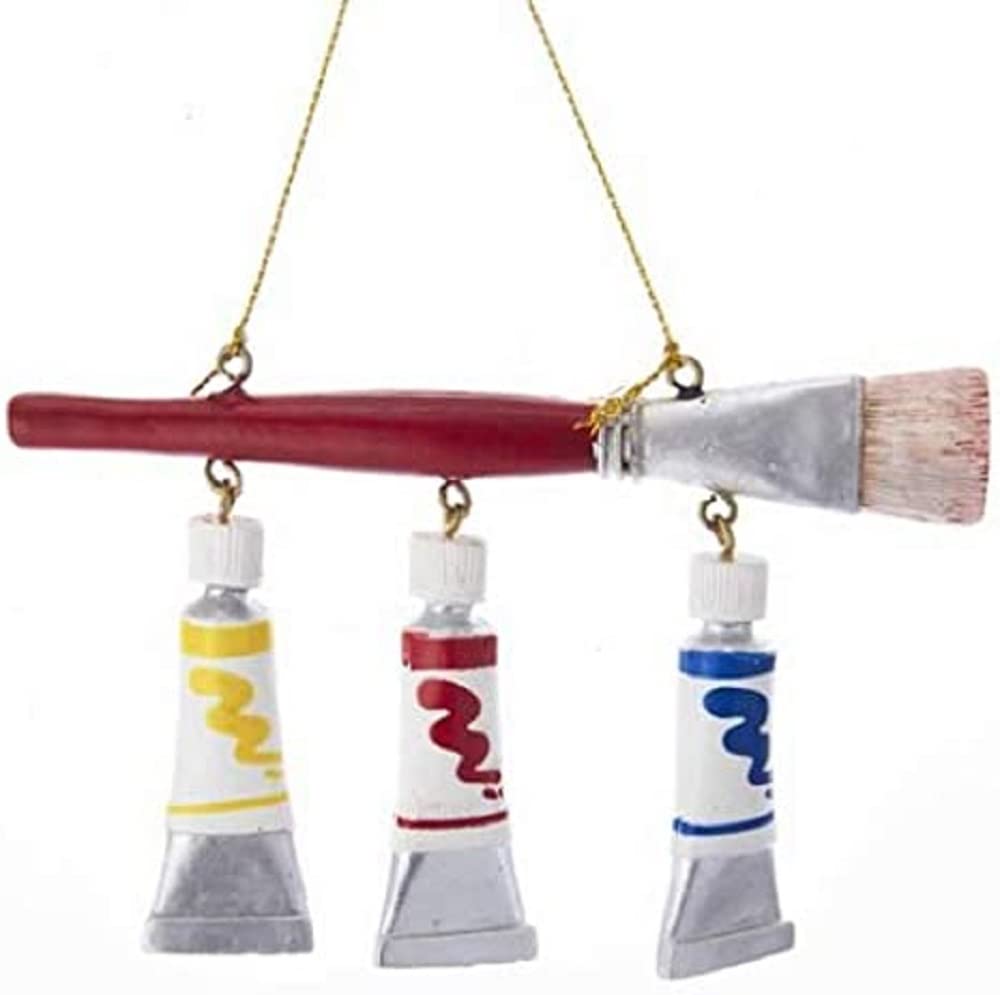 Paint Brush With Paint Tubes Ornament