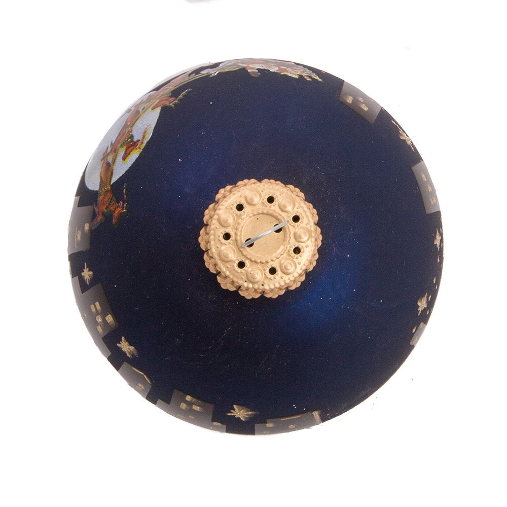 Kurt Adler New York Santa Skyline Painted Ball Ornament, 2-5/8-Inch for Christmas