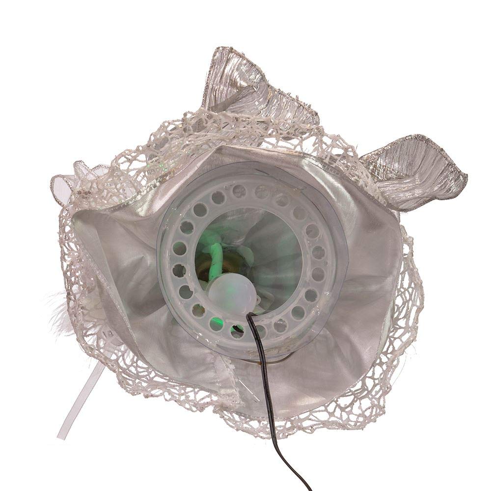 Kurt S. Adler Kurt Adler 12-Inch CUL Fiber Optic LED Silver Angel Treetop Tree Topper, Multi