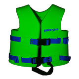 TRC Recreation Super Soft Child Size Medium Life Jacket USCG Approved Vinyl Coated Foam Swim Vest for Kids Swimming Pool and Beach Gear, Fierce Green