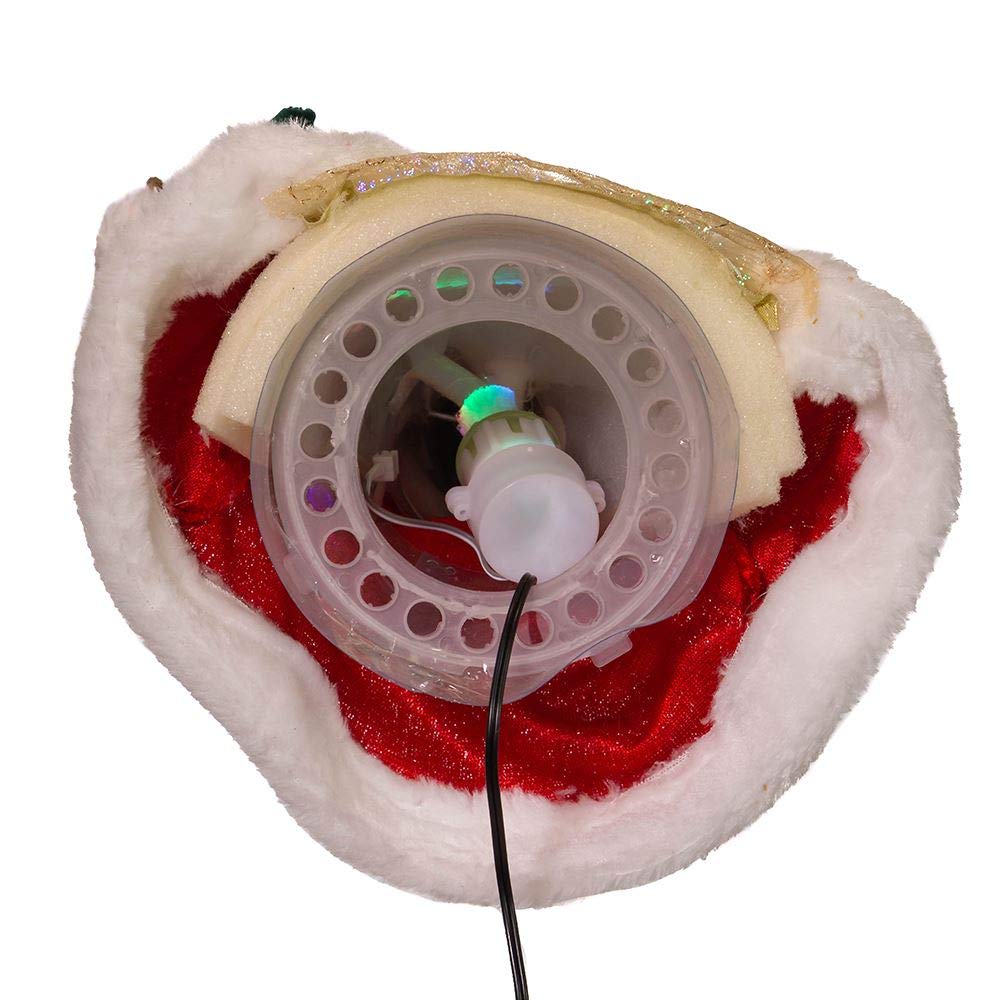 Kurt S. Adler Kurt Adler 12-Inch CUL Fiber Optic LED Santa Treetop Tree Topper, Multi