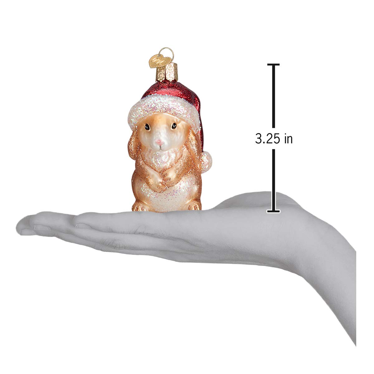 Old World Christmas Ornaments Standing Christmas Bunny Glass Blown Ornaments for Christmas Tree