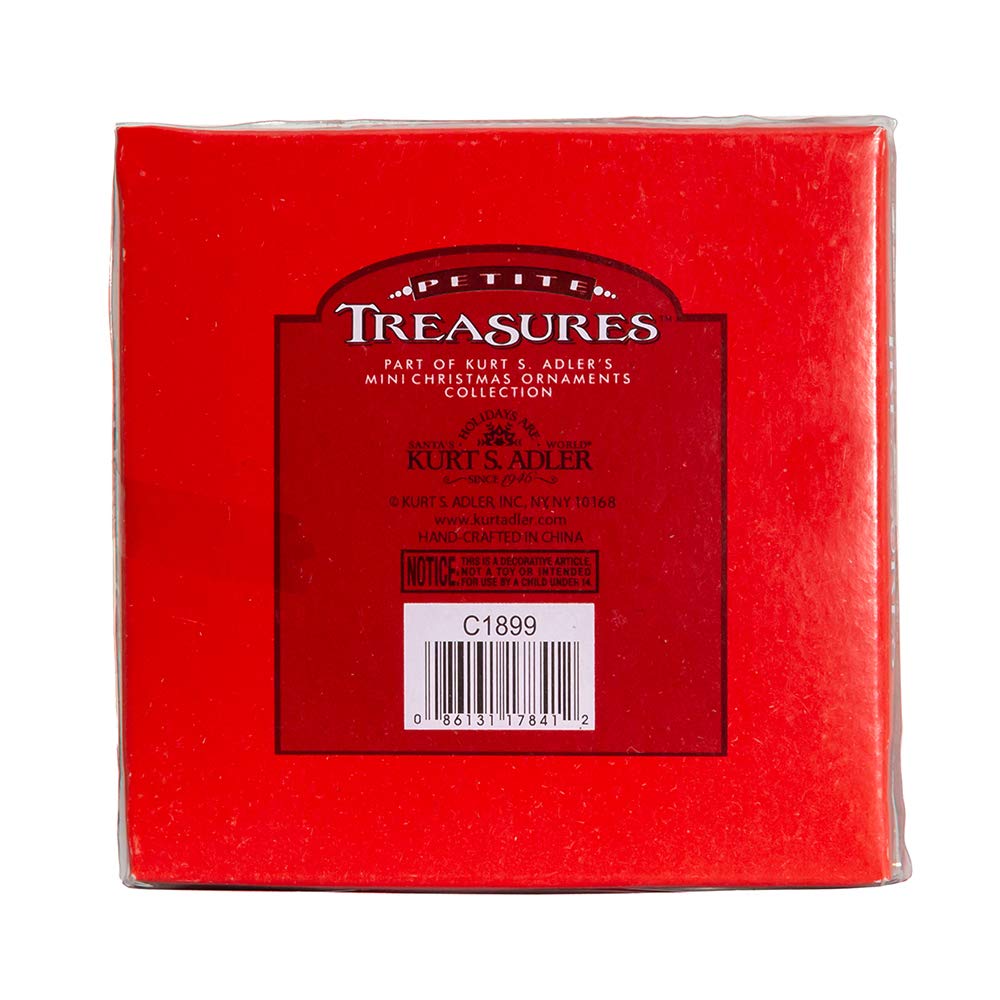 Kurt Adler C1899 Petite Treasures Multi Color Ball Christmas Ornament, Set Of 9