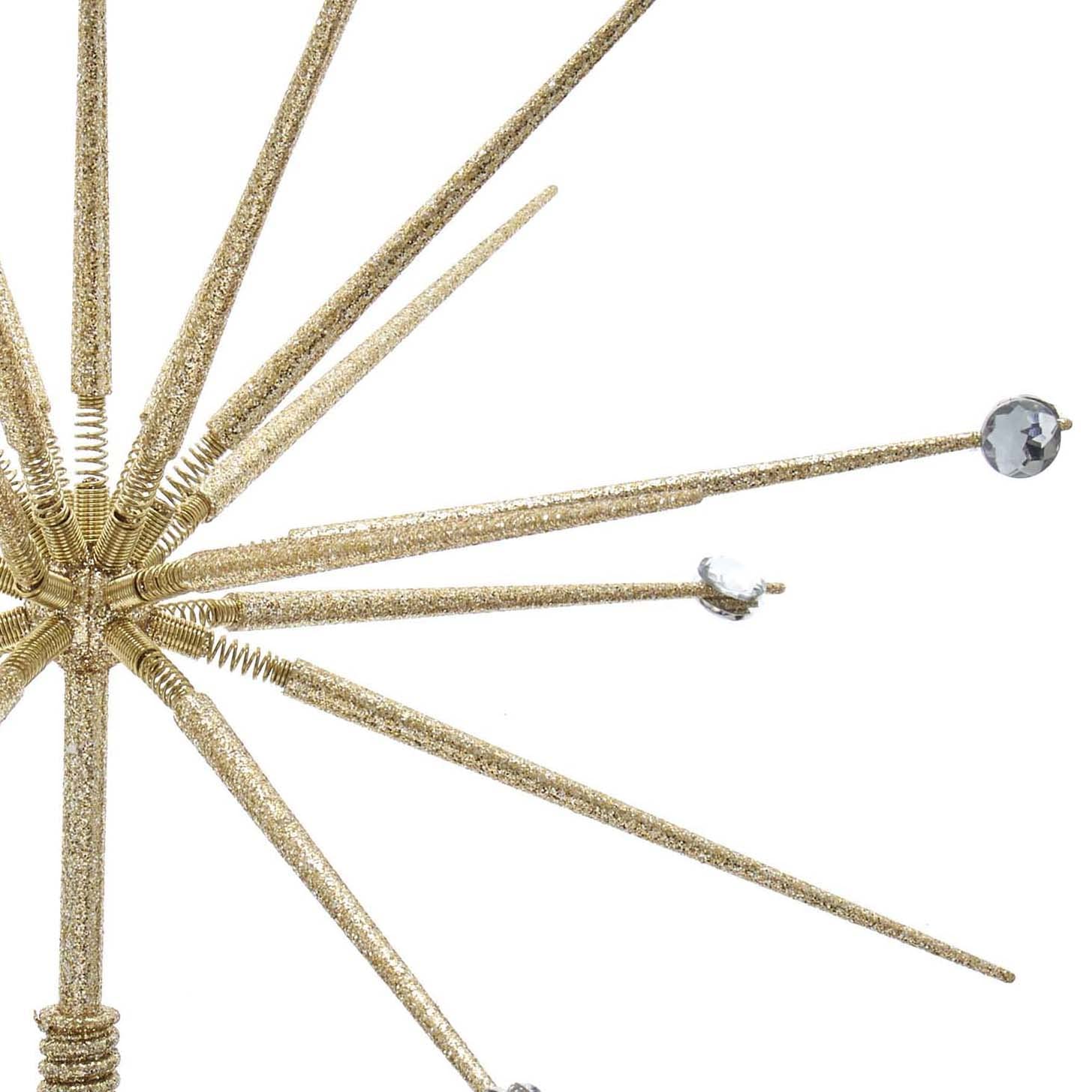 Kurt S. Adler 14.8-Inch Gold Starburst Throng Treetop Tree Topper, Multi