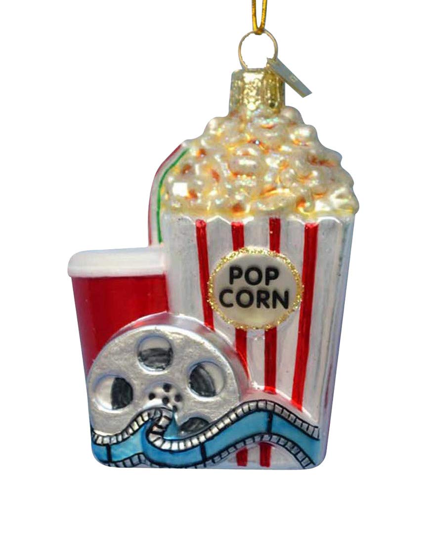 Kurt Adler Noble Gems Popcorn and Movie Ornament